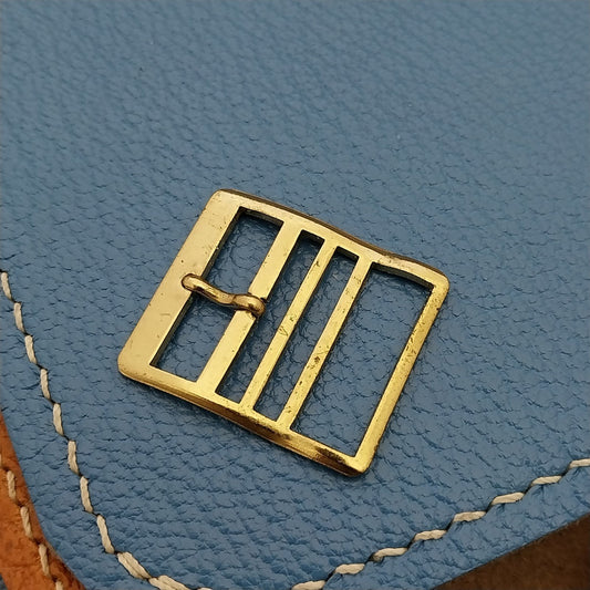 Old Stock 18mm Yellow Gold Tone Buckle for Vintage Single Pass Watch Strap