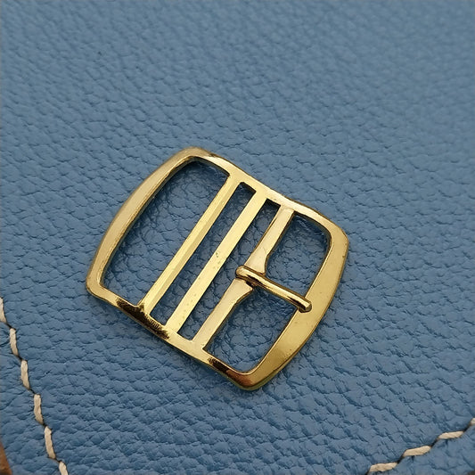 Old Stock German 18mm Gold Tone Buckle for Vintage Single Pass Watch Strap