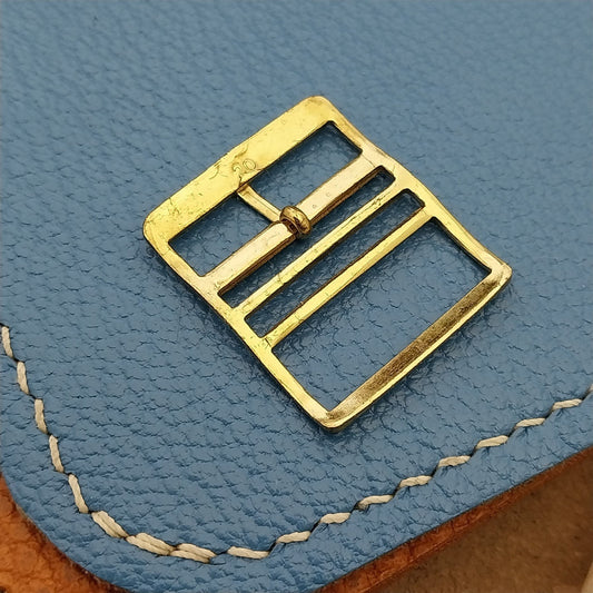 Old Stock 20mm Yellow Gold Tone Buckle for Vintage Single Pass Watch Strap