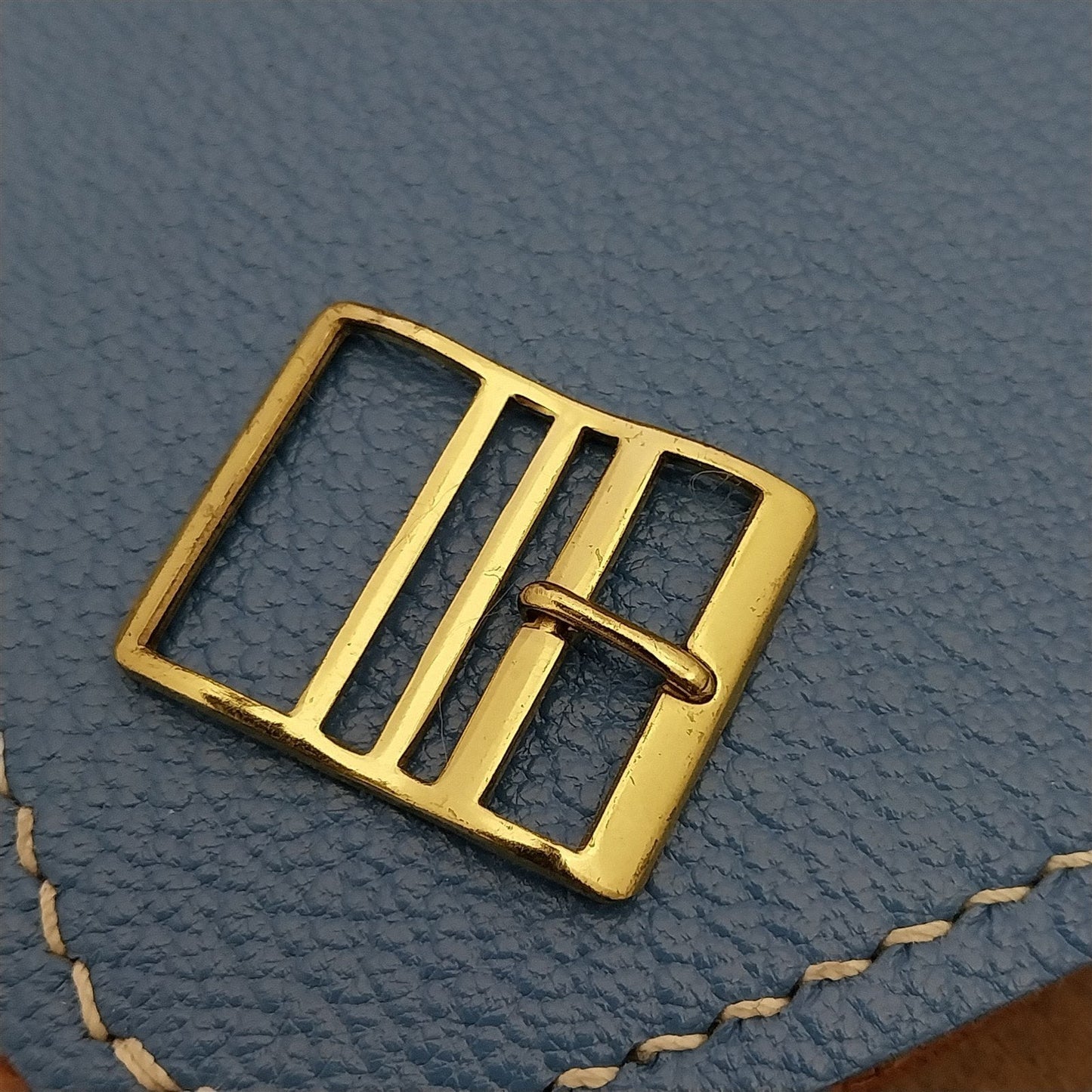 Old Stock 18mm Yellow Gold Tone Buckle for Vintage Single Pass Watch Strap