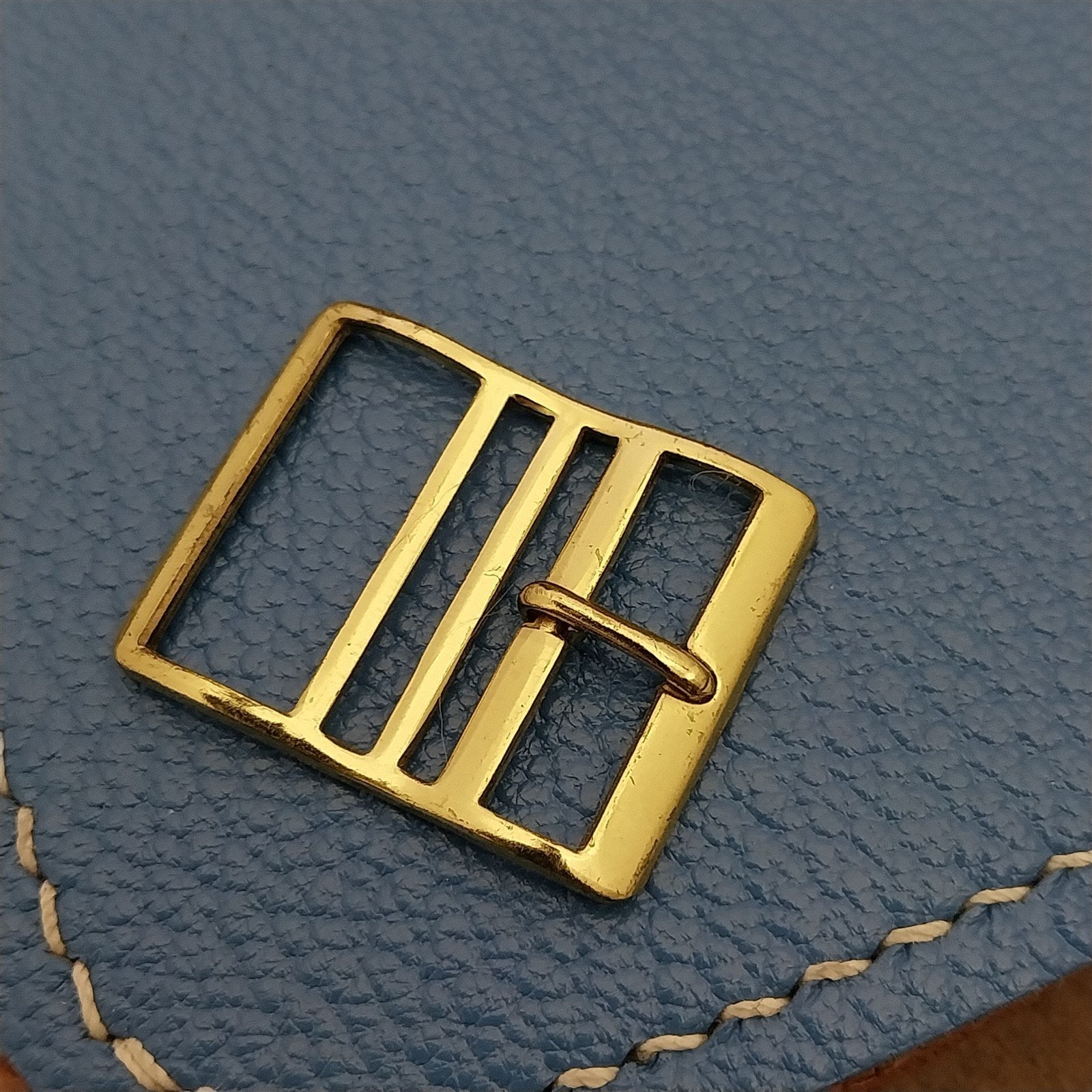 Old Stock 18mm Yellow Gold Tone Buckle for Vintage Single Pass Watch Strap