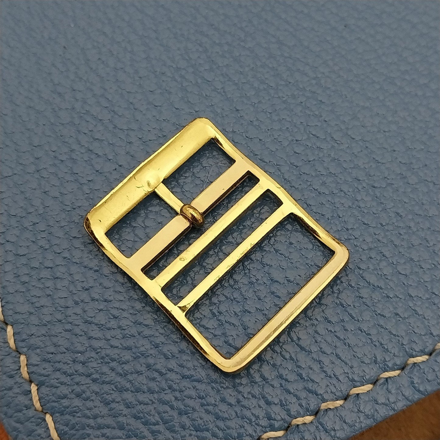 Old Stock 18mm Yellow Gold Tone Buckle for Vintage Single Pass Watch Strap