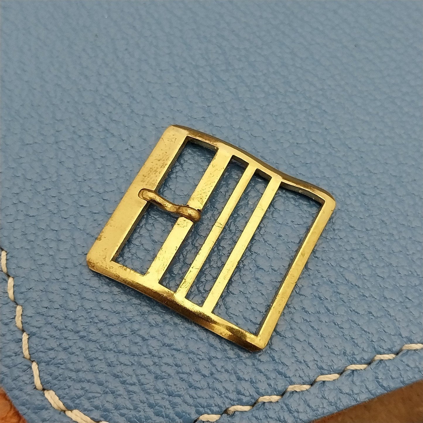 Old Stock 20mm Yellow Gold Tone Buckle for Vintage Single Pass Watch Strap