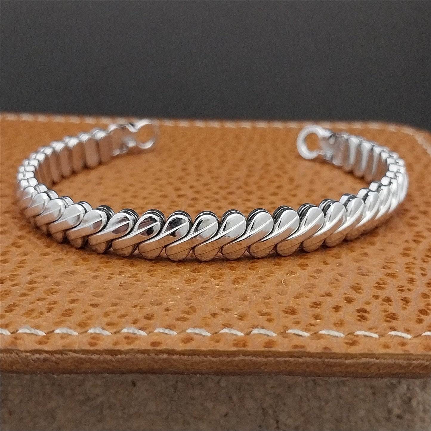 Vintage 1950s JB Champion Ladies Long Cocktail Watch White Gold Filled Band