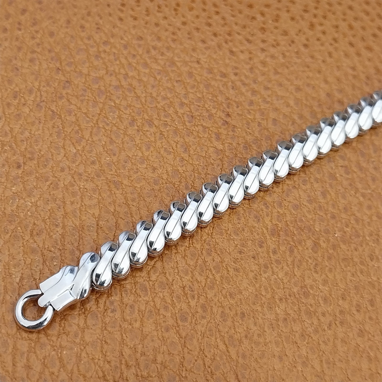 Vintage 1950s JB Champion Ladies Long Cocktail Watch White Gold Filled Band