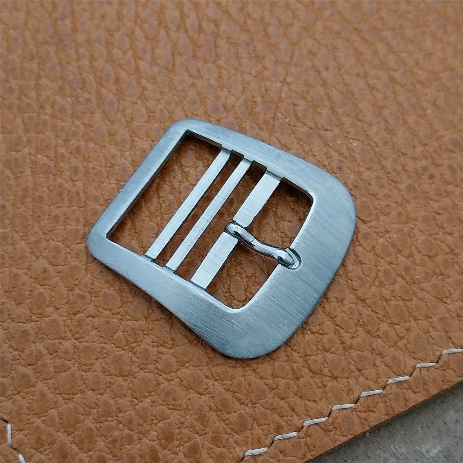 Vintage 18mm Eulit Silver-Tone Buckle Unused for Perlon Single-Pass Watch Band