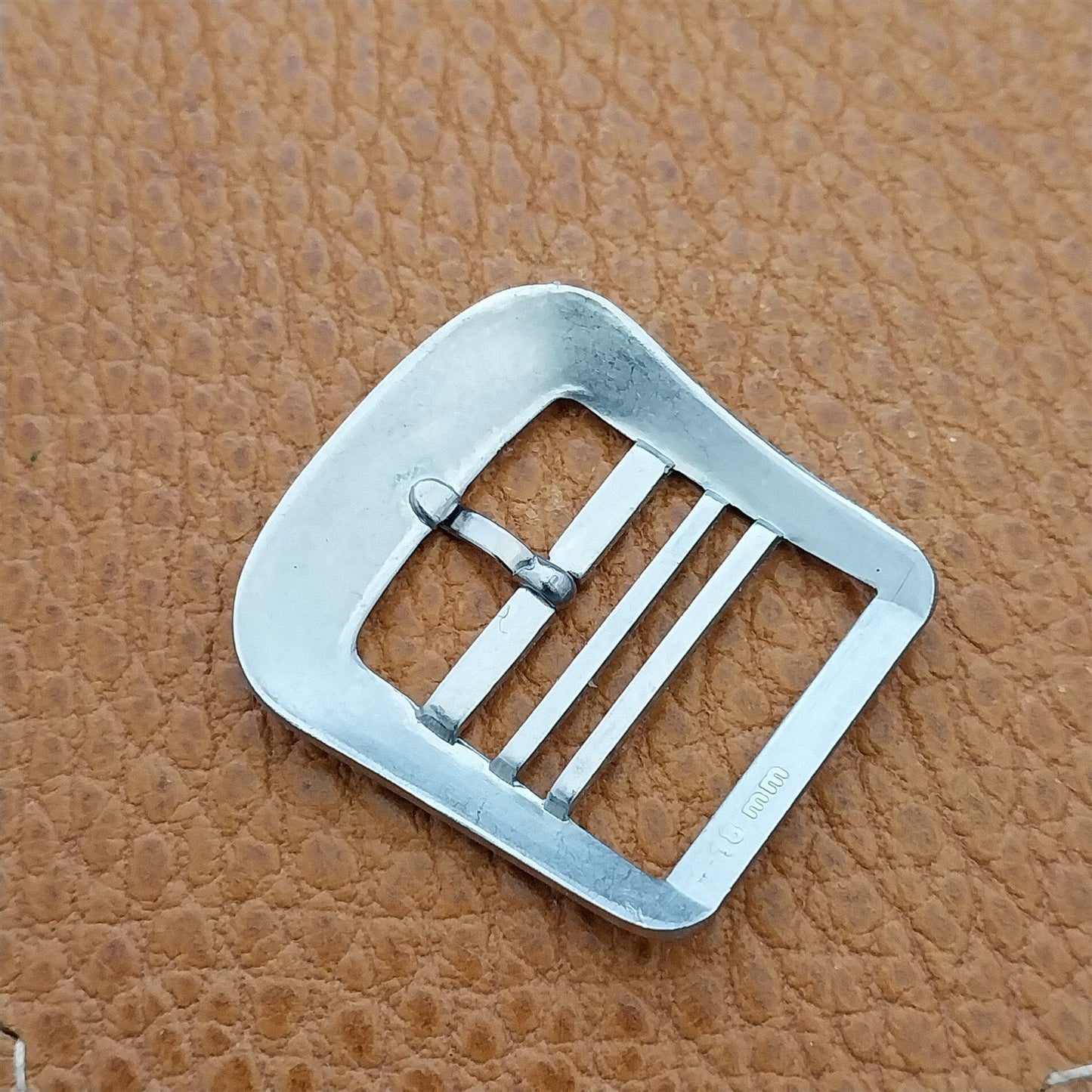 Vintage 18mm Eulit Silver-Tone Buckle Unused for Perlon Single-Pass Watch Band