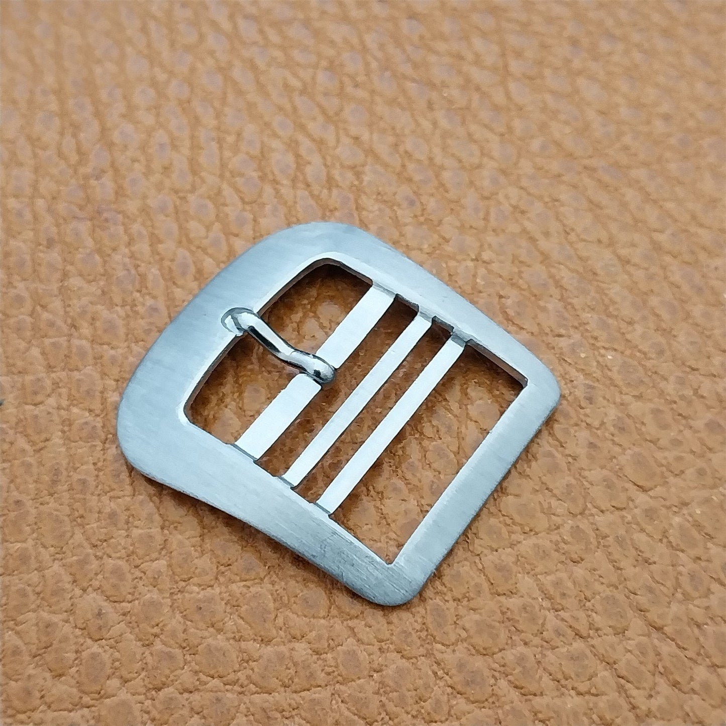 Vintage 18mm Eulit Silver-Tone Buckle Unused for Perlon Single-Pass Watch Band