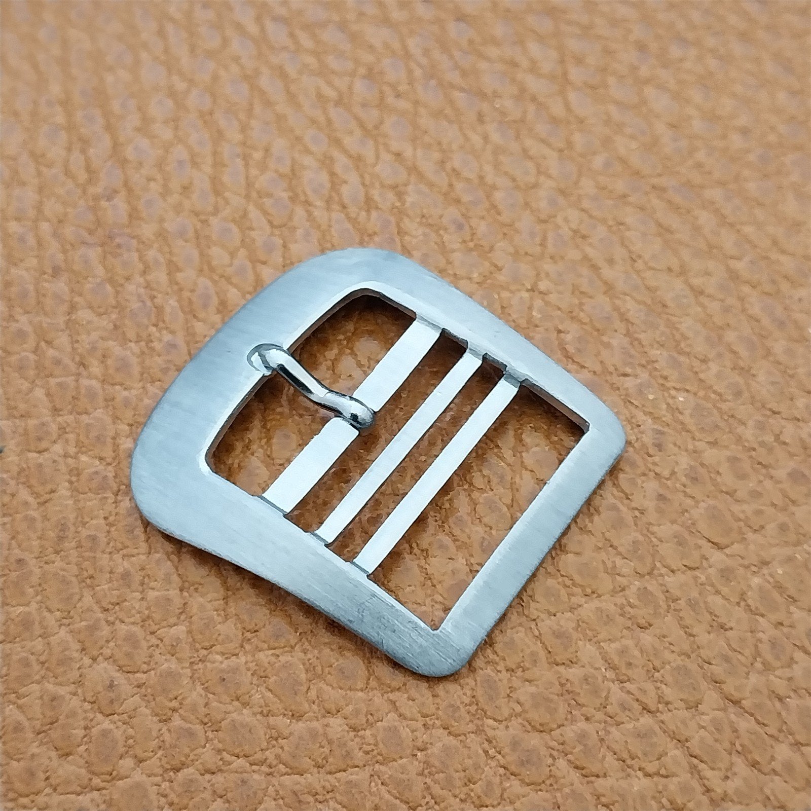 Vintage 18mm Eulit Silver-Tone Buckle Unused for Perlon Single-Pass Watch Band