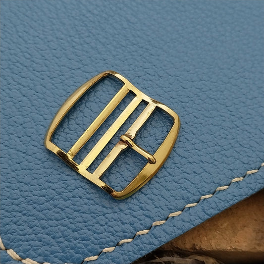 Old Stock German 20mm Gold Tone Buckle for Vintage Single Pass Watch Strap