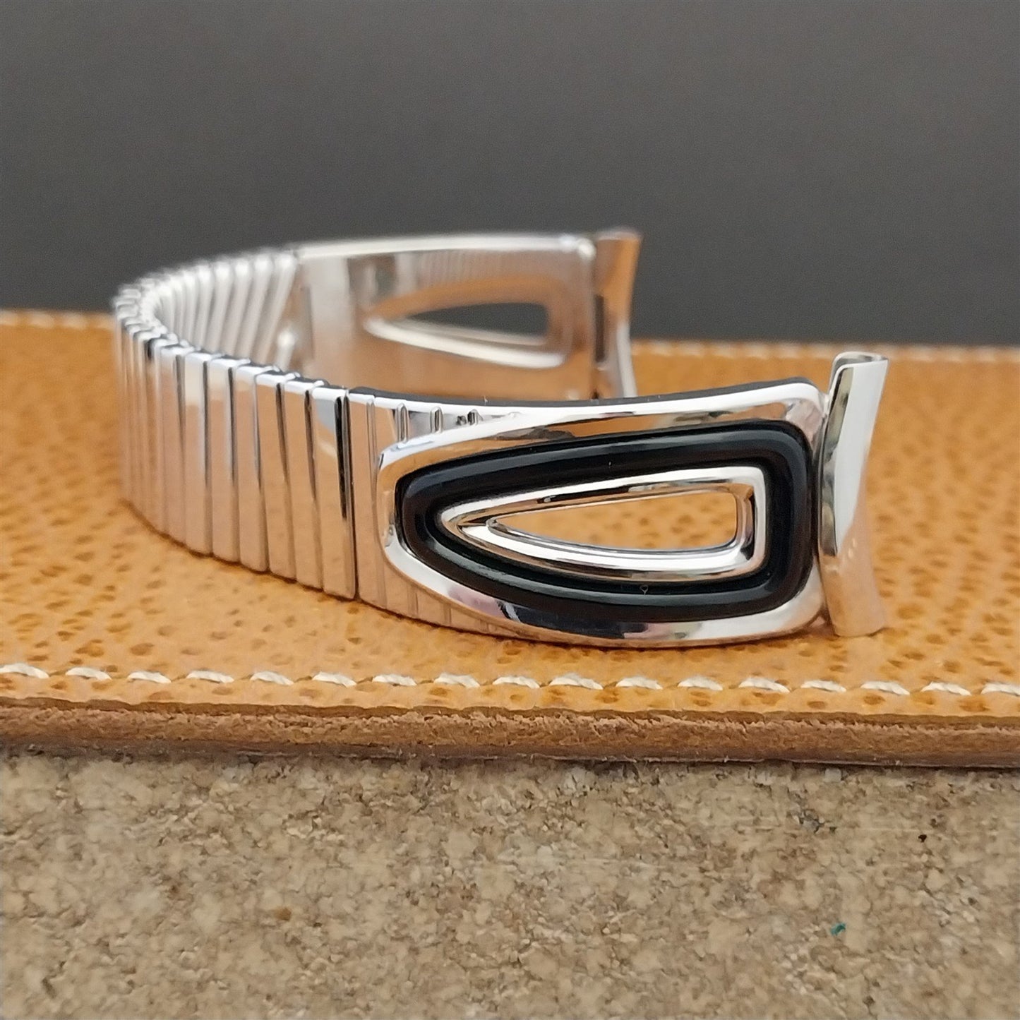 19mm 18mm 1950 White Gold-Filled Mid-Century Speidel mcm used Vintage Watch Band