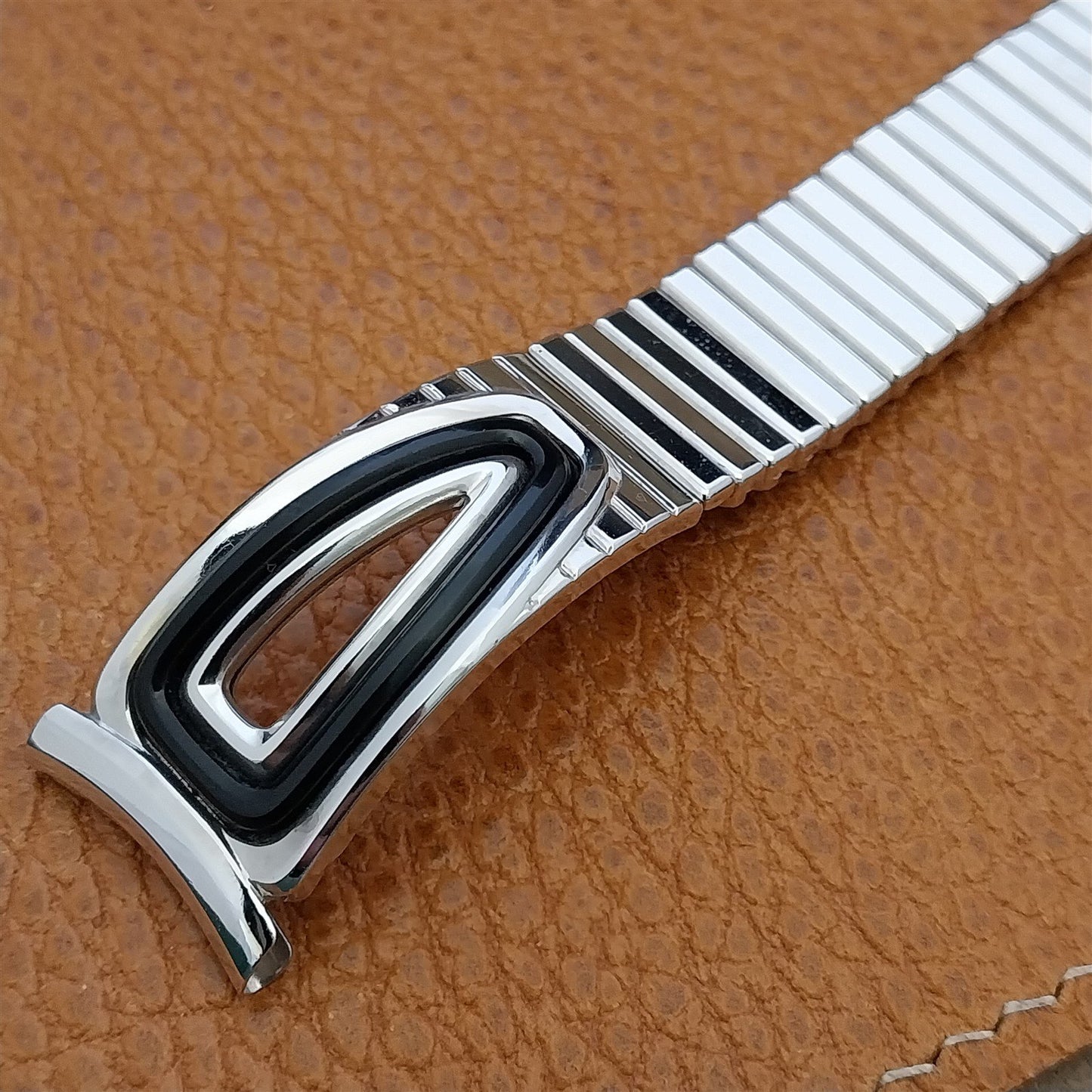 19mm 18mm 1950 White Gold-Filled Mid-Century Speidel mcm used Vintage Watch Band