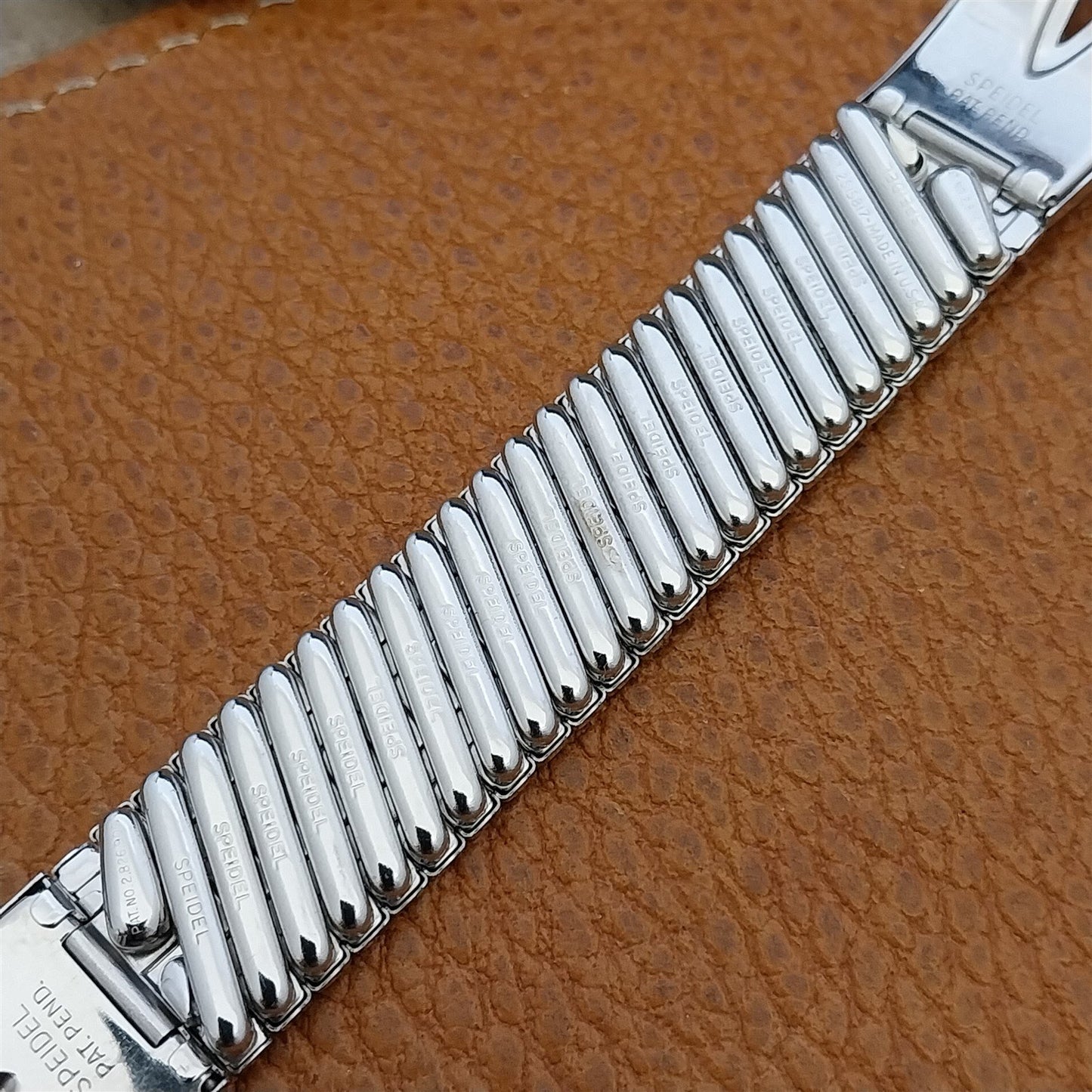 19mm 18mm 1950 White Gold-Filled Mid-Century Speidel mcm used Vintage Watch Band