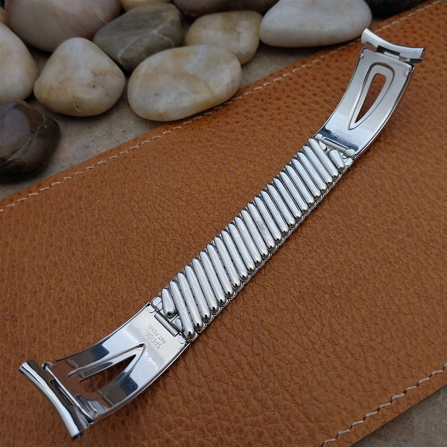 19mm 18mm 1950 White Gold-Filled Mid-Century Speidel mcm used Vintage Watch Band