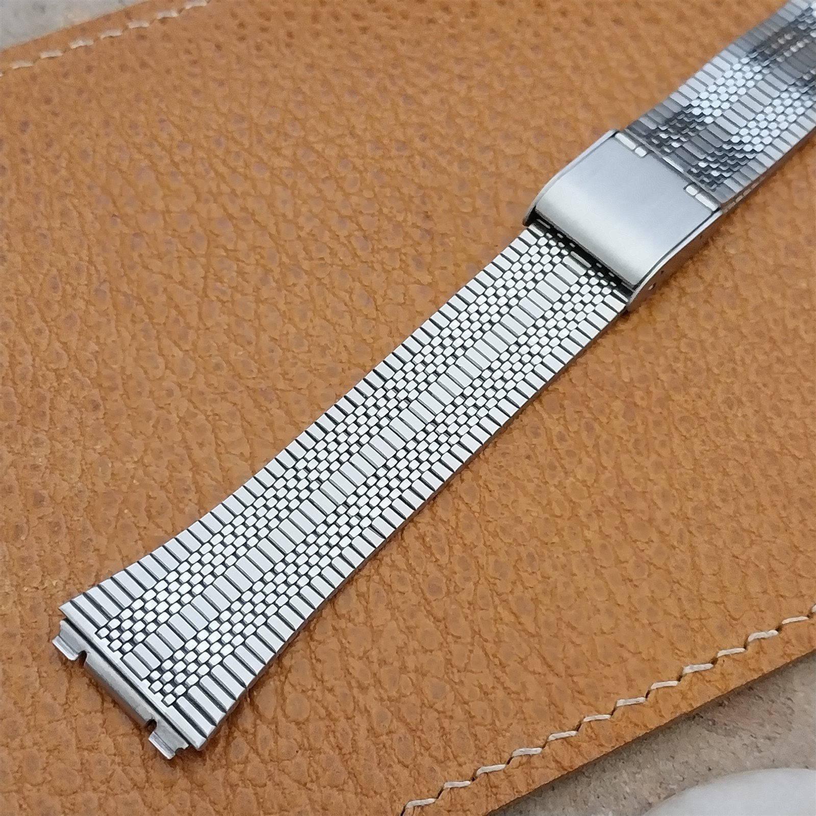 Special Fit 2-Piece Stainless Steel 16mm Flared nos Unused Vintage Watch Band