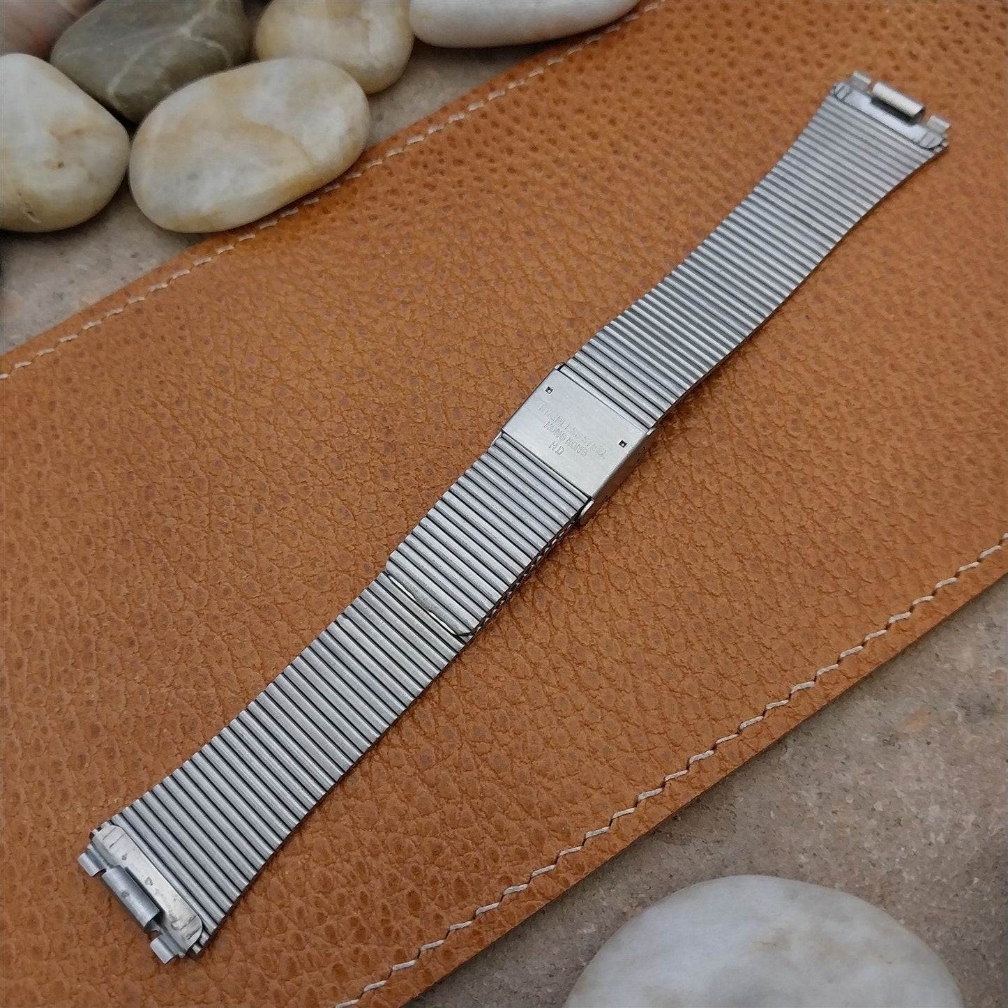 Special Fit 2-Piece Stainless Steel 16mm Flared nos Unused Vintage Watch Band