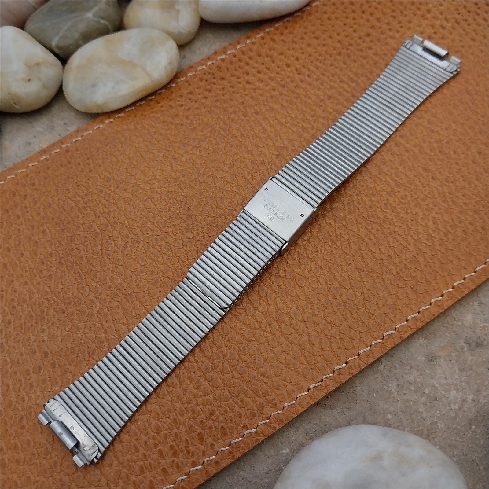 Special Fit 2-Piece Stainless Steel 16mm Flared nos Unused Vintage Watch Band