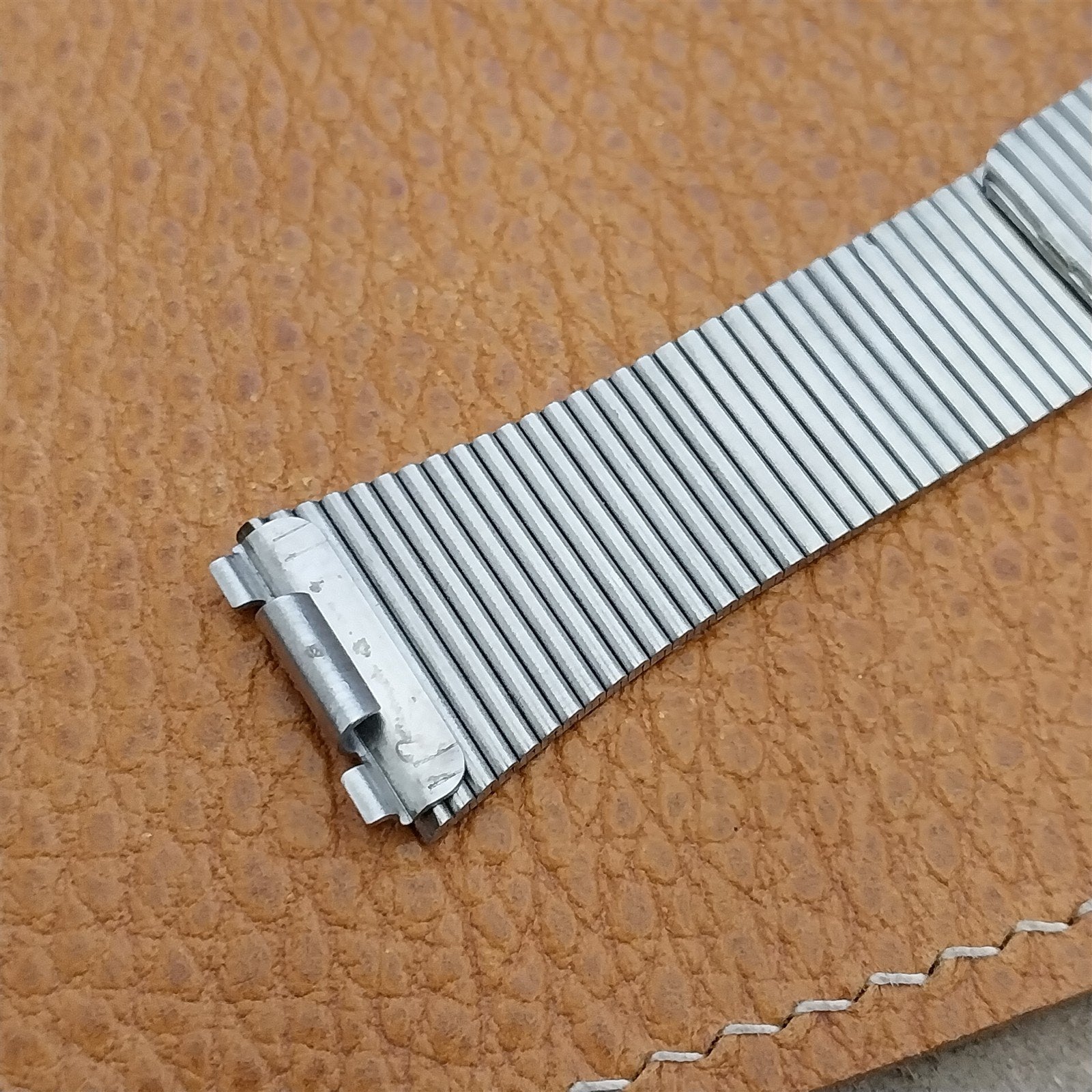 Special Fit 2-Piece Stainless Steel 16mm Flared nos Unused Vintage Watch Band