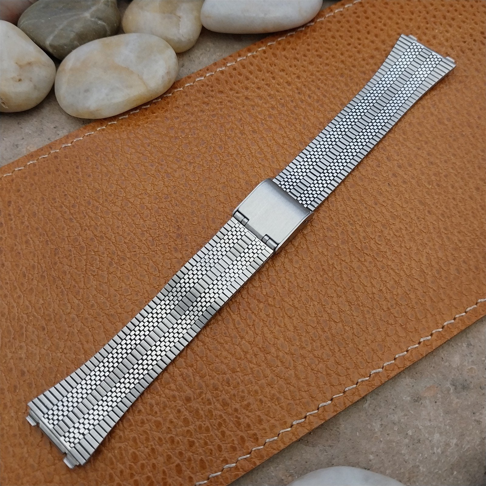 Special Fit 2-Piece Stainless Steel 16mm Flared nos Unused Vintage Watch Band