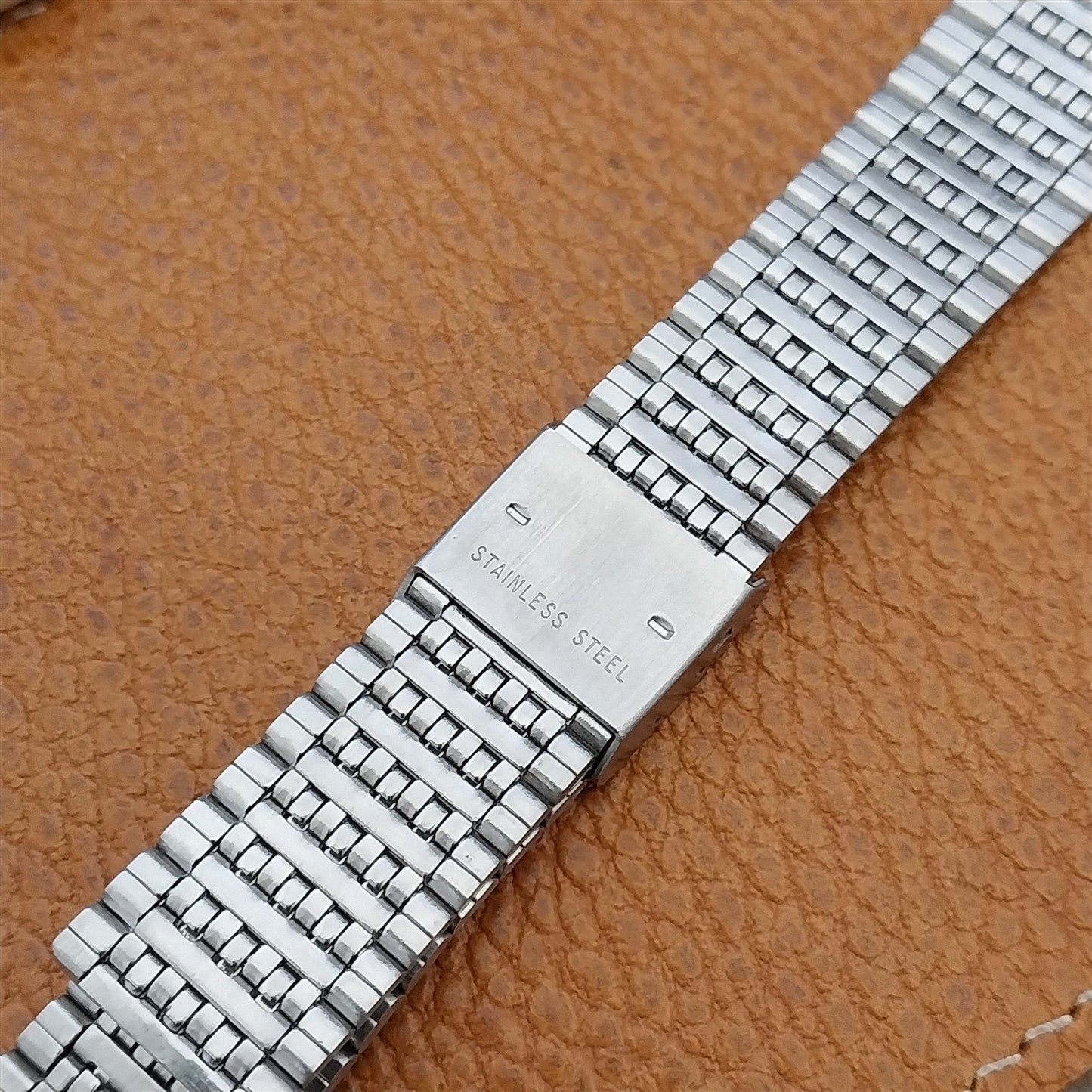 18mm Stainless Steel Classic LED LCD nos Unused 1970s Vintage Watch Band