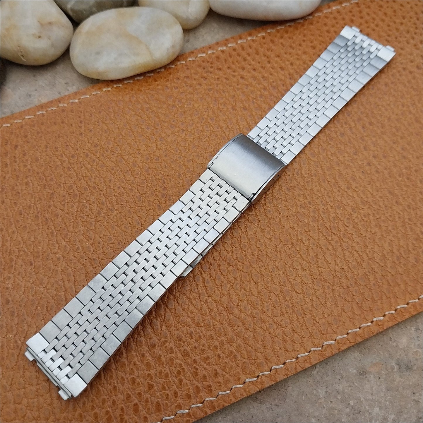 18mm Stainless Steel Classic LED LCD nos Unused 1970s Vintage Watch Band