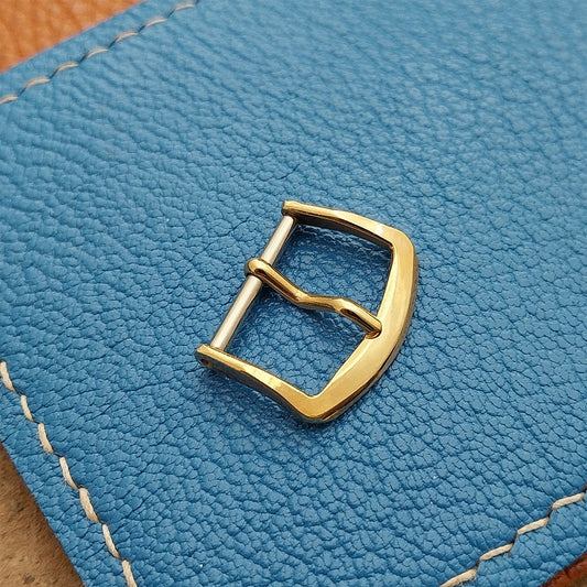 5/8" 16mm Classic 1960s Vintage Yellow Gold-Tone Unused Watch Band Buckle