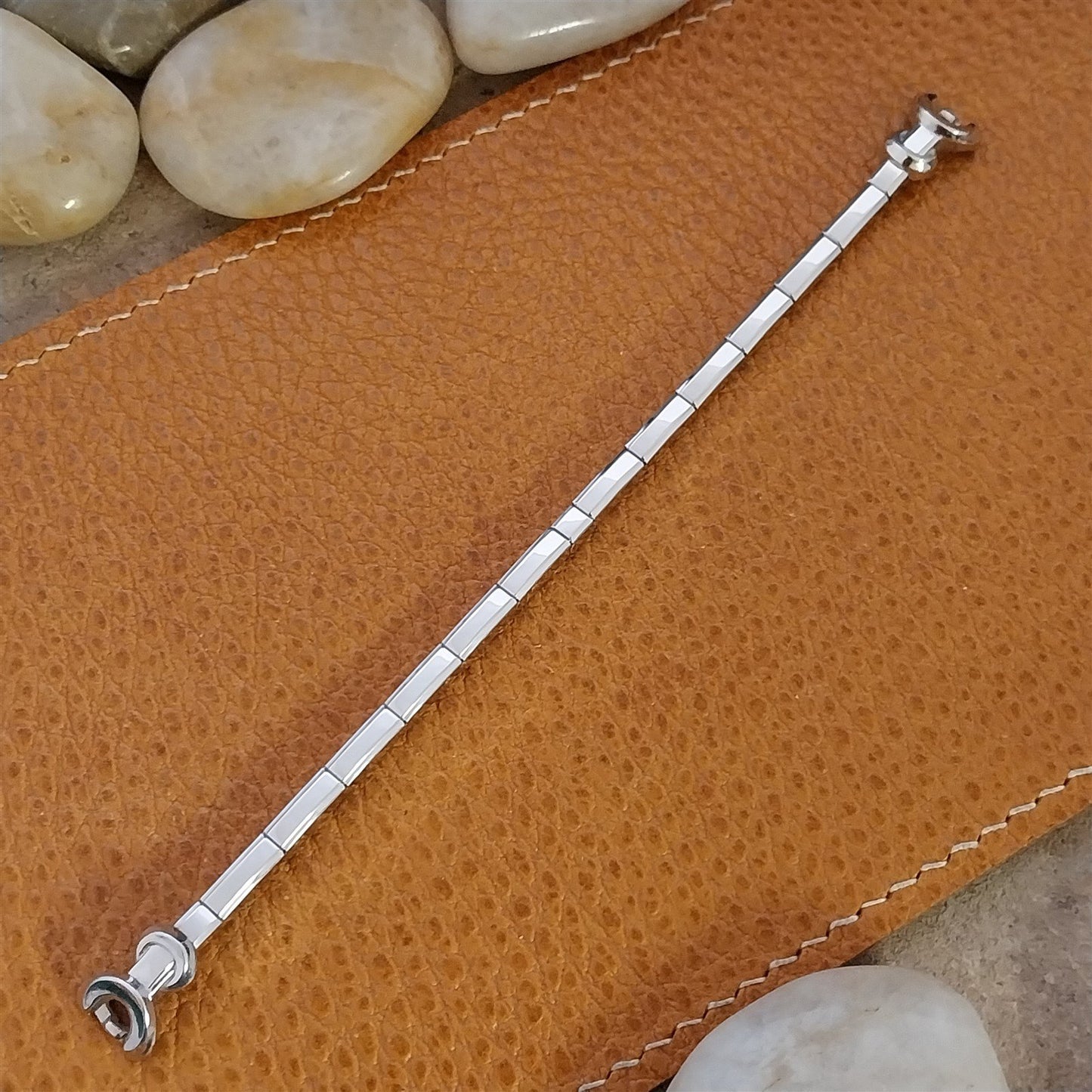 Vintage 1950s White Gold-Fill Ladies Single-Lug Speidel Expansion Watch Band