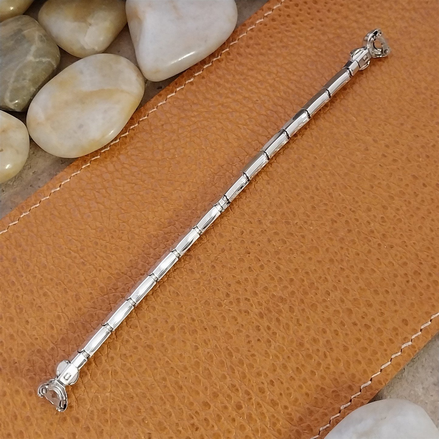 Vintage 1950s White Gold-Fill Ladies Single-Lug Speidel Expansion Watch Band