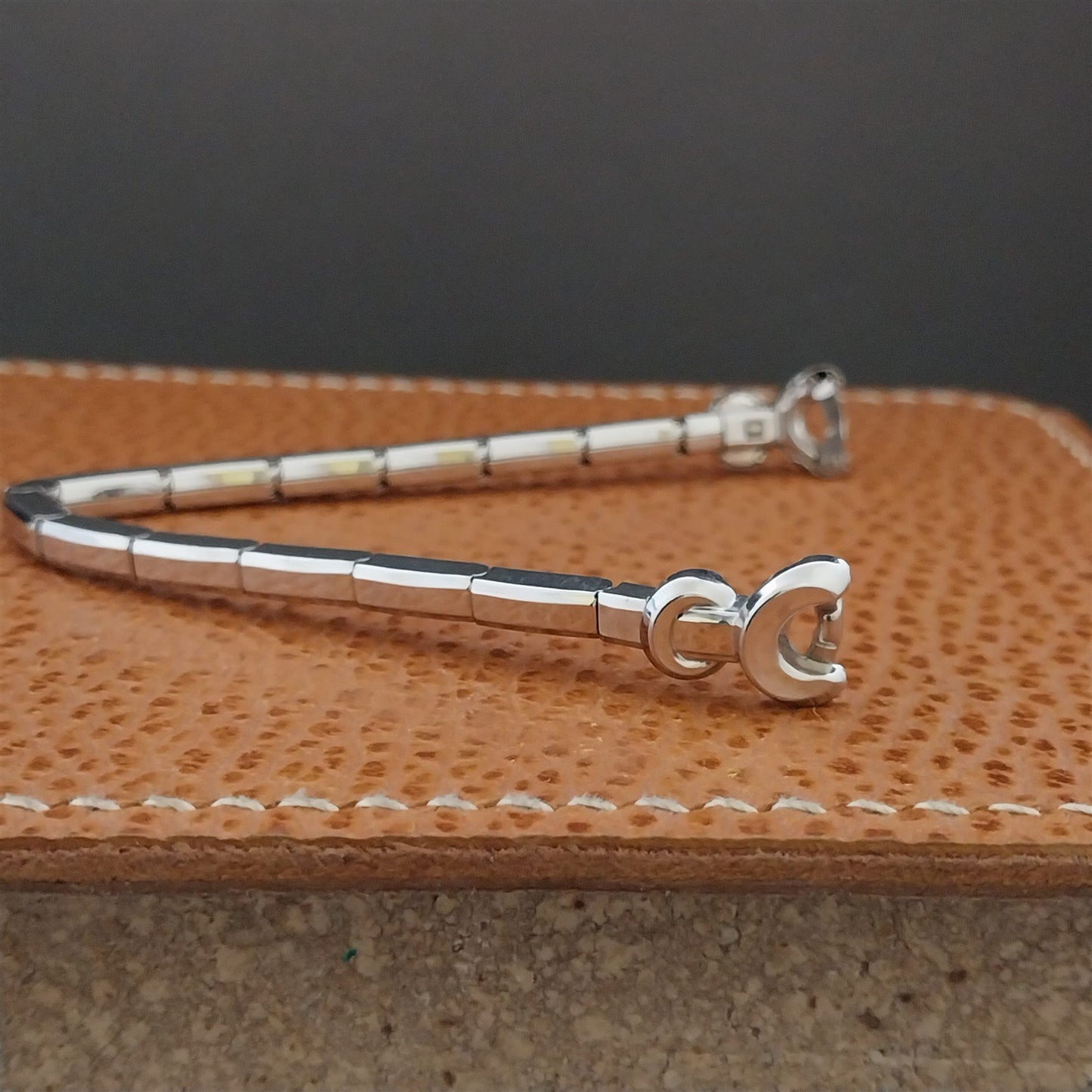 Vintage 1950s White Gold-Fill Ladies Single-Lug Speidel Expansion Watch Band