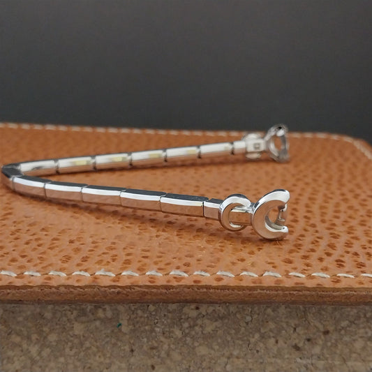 Vintage 1950s White Gold-Fill Ladies Single-Lug Speidel Expansion Watch Band