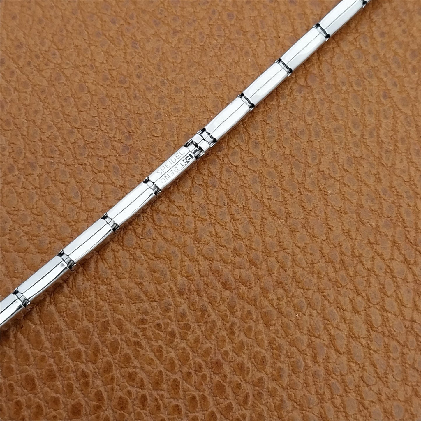 White Gold-Fill & Rhinestone Ladies Single-Lug Speidel Unused Vintage Watch Band