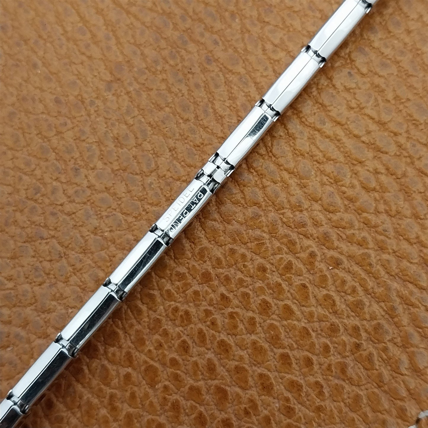 White Gold-Fill & Rhinestone Ladies Single-Lug Speidel Unused Vintage Watch Band