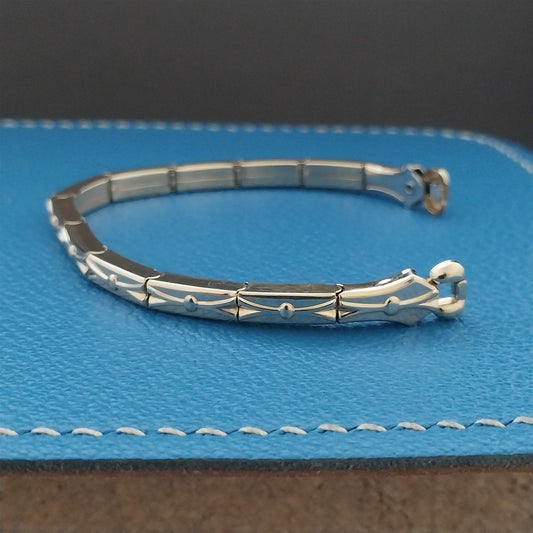 Vintage 1950s Flexlet LaParee Yellow Gold-Filled Ladies Expansion Watch Band