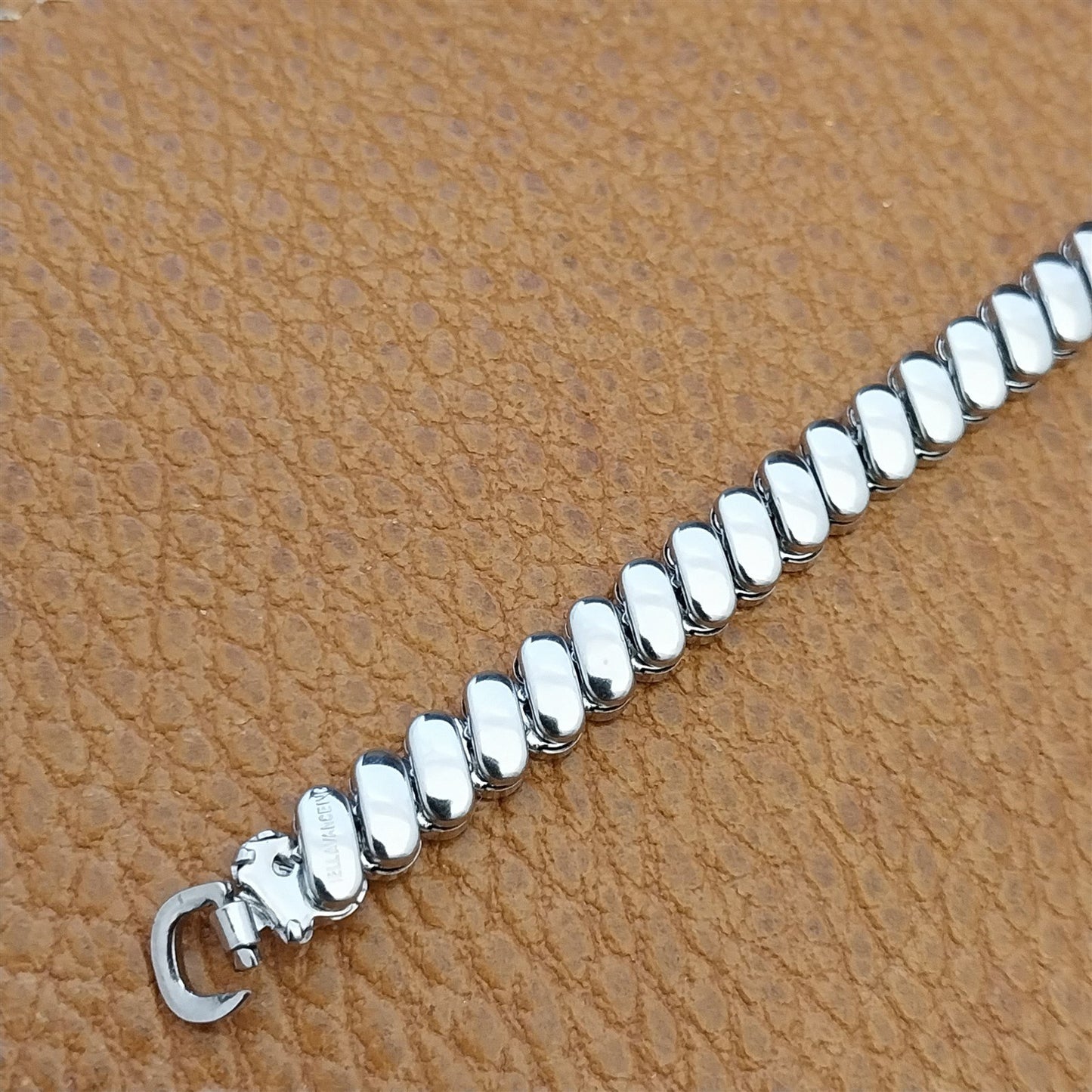 Vintage 1950s Bellavance White Gold Filled Long Ladies Cocktail Watch Band