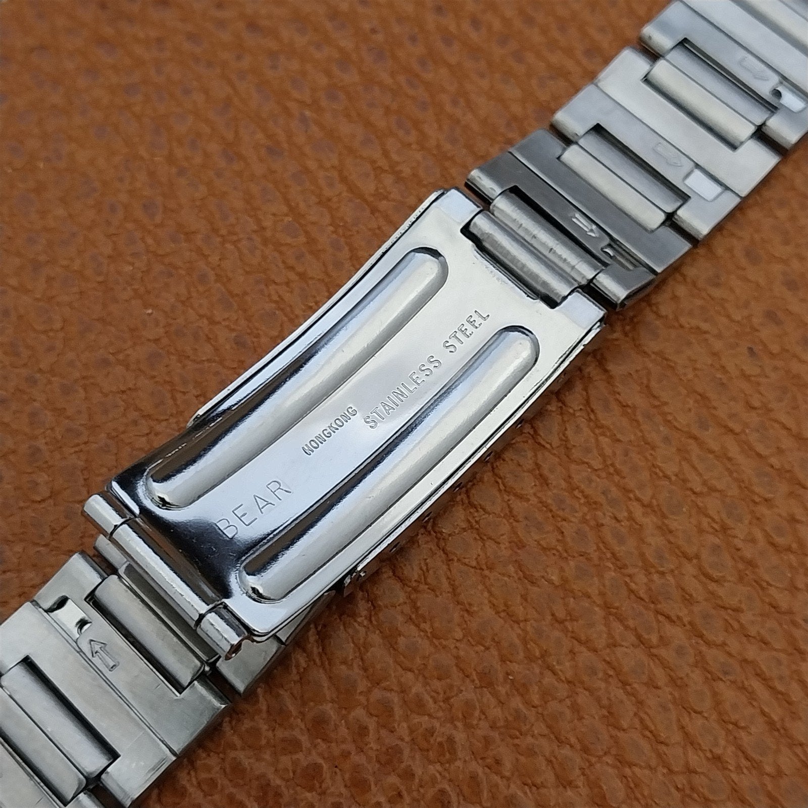 19mm Bear Stainless Steel Classic H-Link Unused Vintage Watch Band