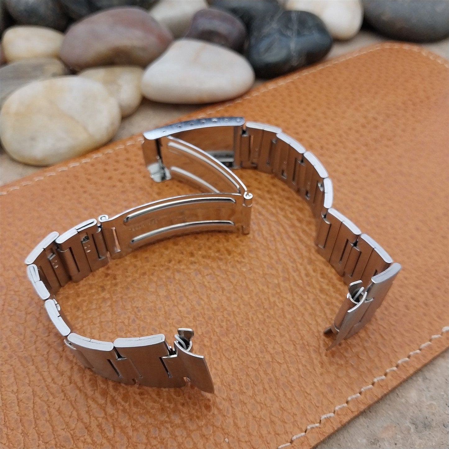 19mm Bear Stainless Steel Classic H-Link Unused Vintage Watch Band