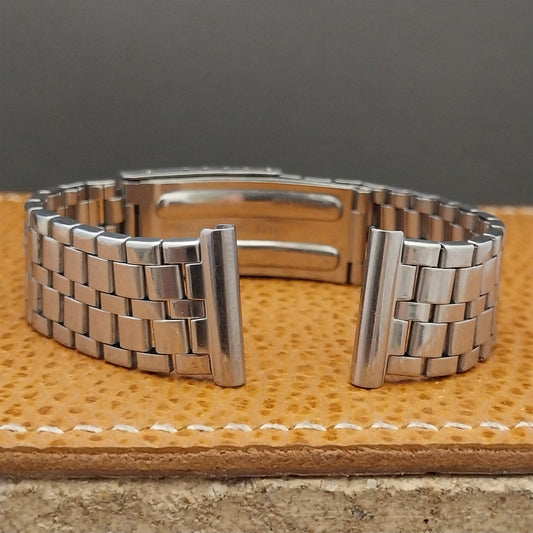 18.3mm Vintage Stainless Steel Classic Brick Link NOS Unused Watch Band