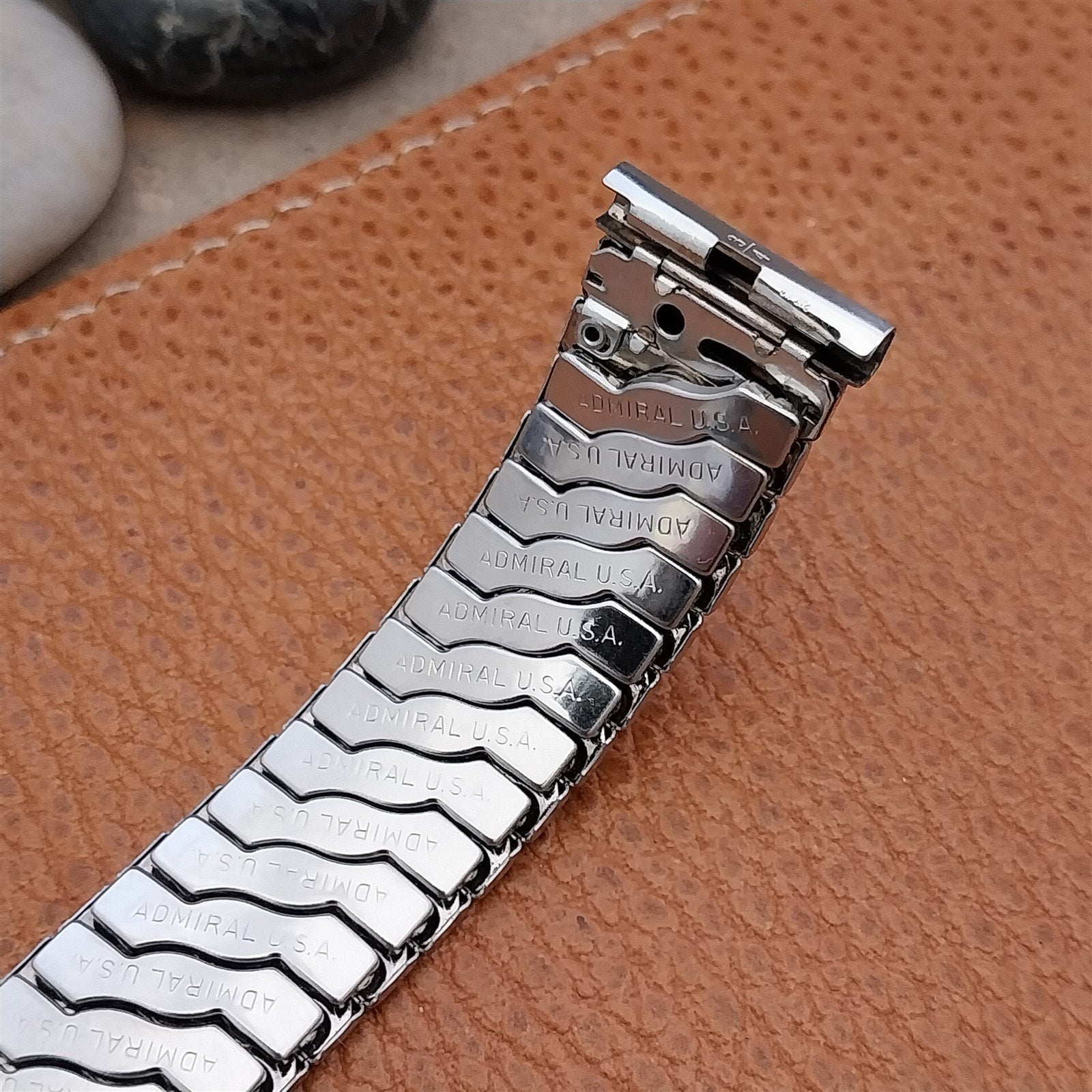 19mm 18mm Stainless Steel Expansion nos Admiral USA 1960s Vintage Watch Band