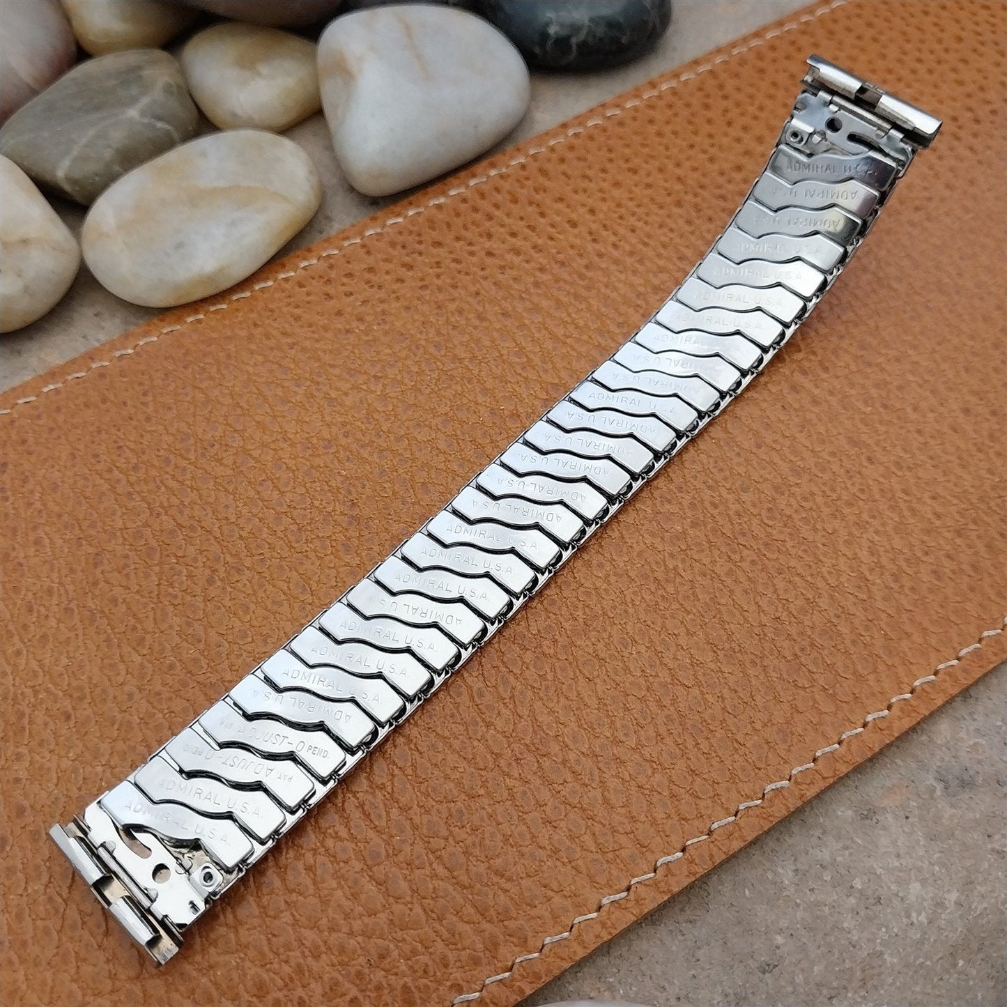 19mm 18mm Stainless Steel Expansion nos Admiral USA 1960s Vintage Watch Band