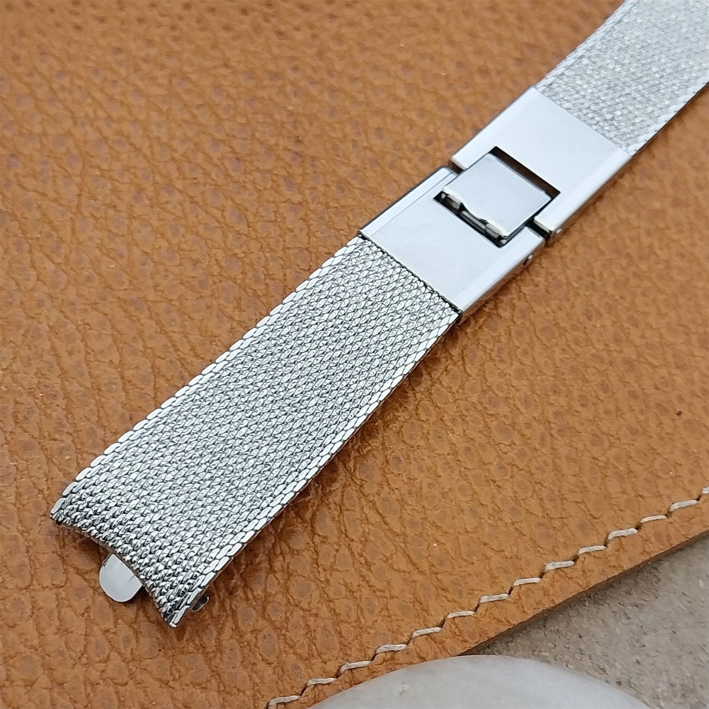 Vintage 1960s 17.2mm Stainless Mesh Kreisler Short Unused Classic Watch Band