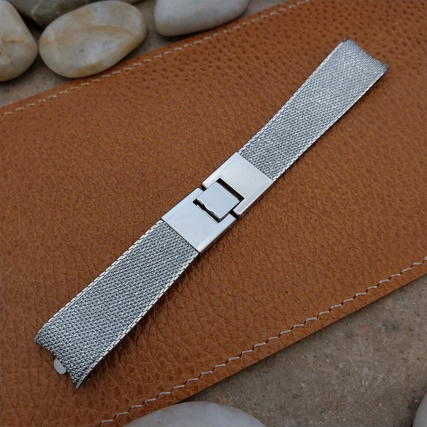 Vintage 1960s 17.2mm Stainless Mesh Kreisler Short Unused Classic Watch Band