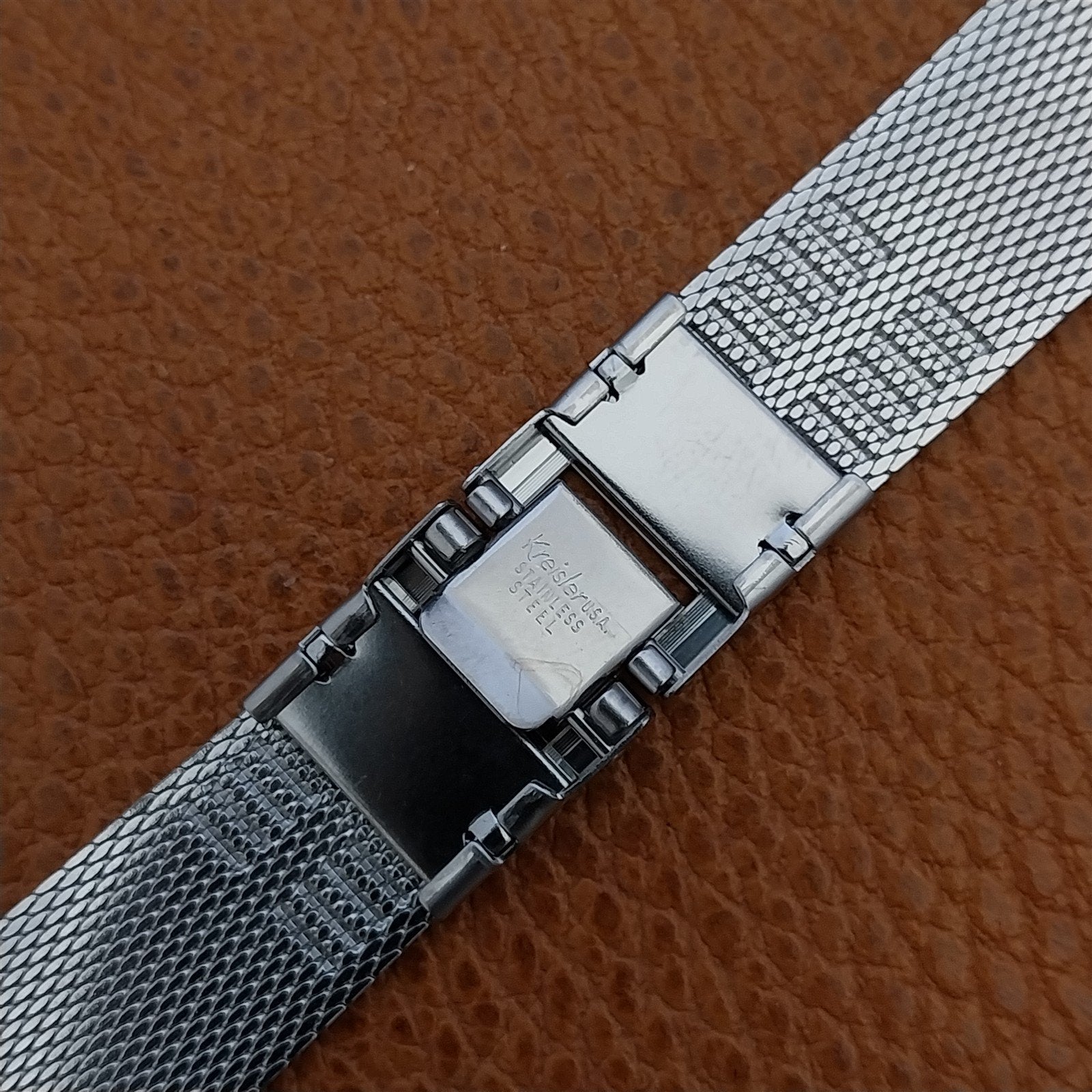 Vintage 1960s 17.2mm Stainless Mesh Kreisler Short Unused Classic Watch Band
