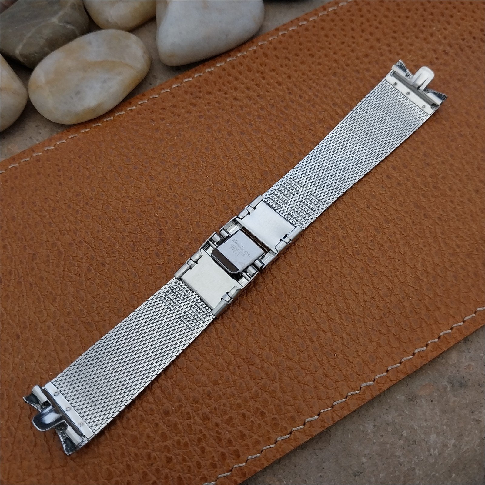 Vintage 1960s 17.2mm Stainless Mesh Kreisler Short Unused Classic Watch Band