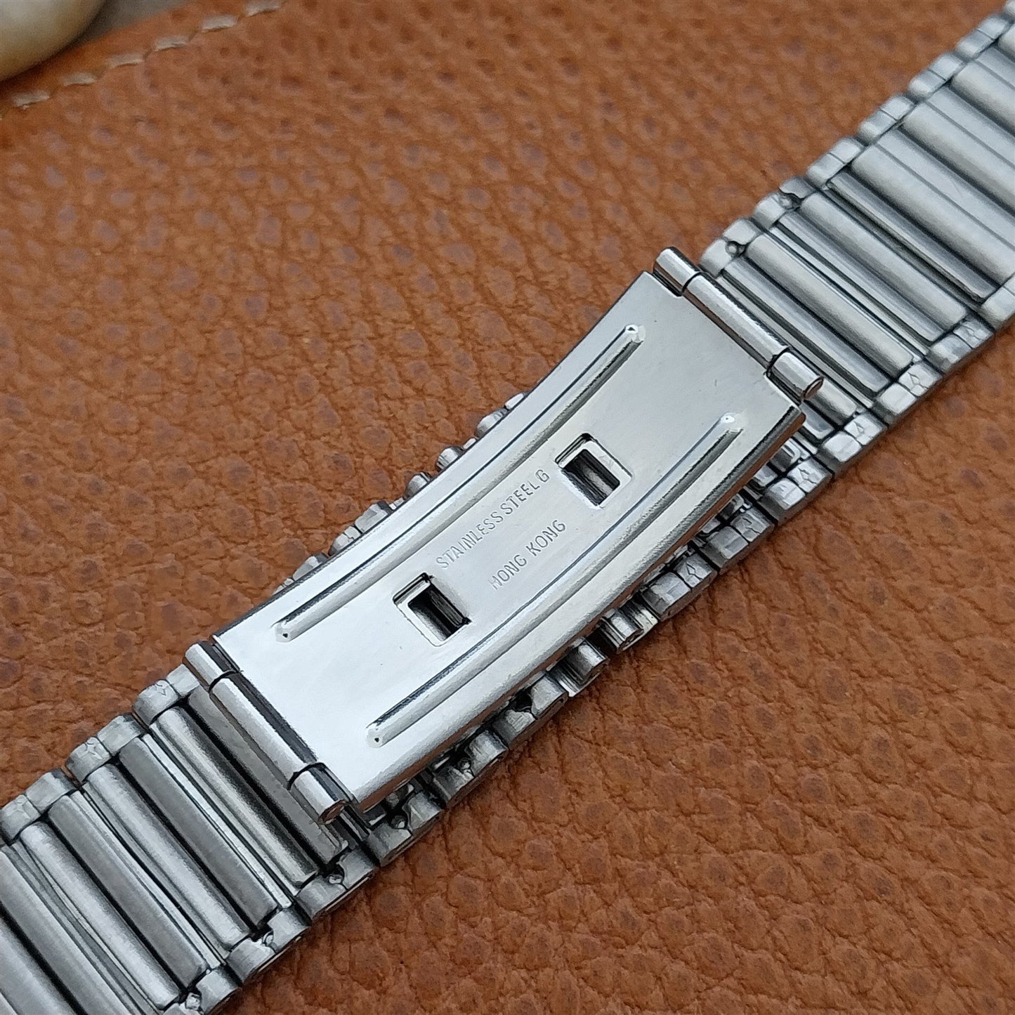 Vintage Internal-Lug 14mm 089MK Stainless Steel NOS Butterfly Clasp Watch Band