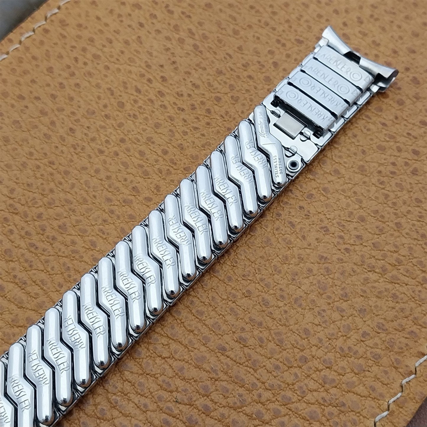 17mm 16mm White Gold-Filled Kreisler USA Classic Unused 1960s Vintage Watch Band