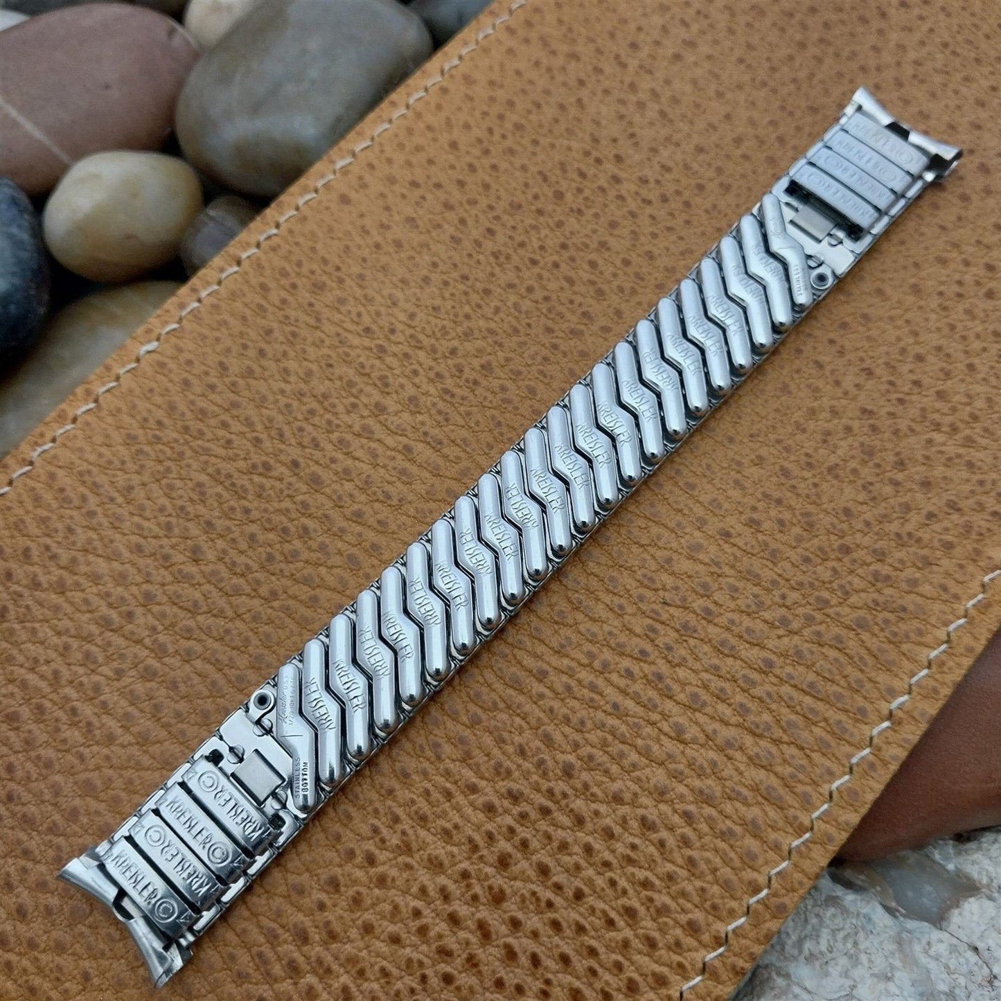 17mm 16mm White Gold-Filled Kreisler USA Classic Unused 1960s Vintage Watch Band