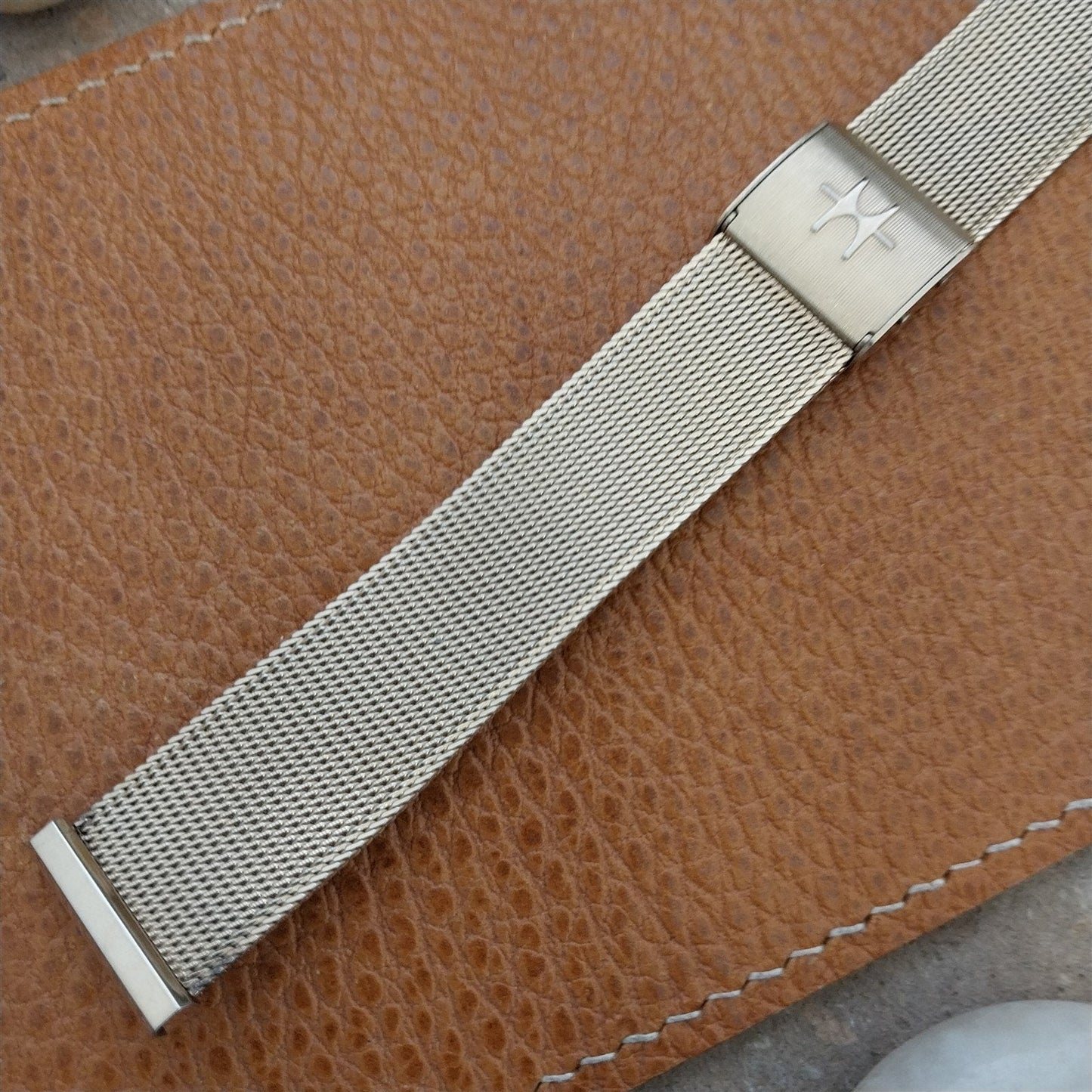 Vintage Hamilton 20mm Admiral Yellow Gold rgp Classic Mesh nos Unused Watch Band