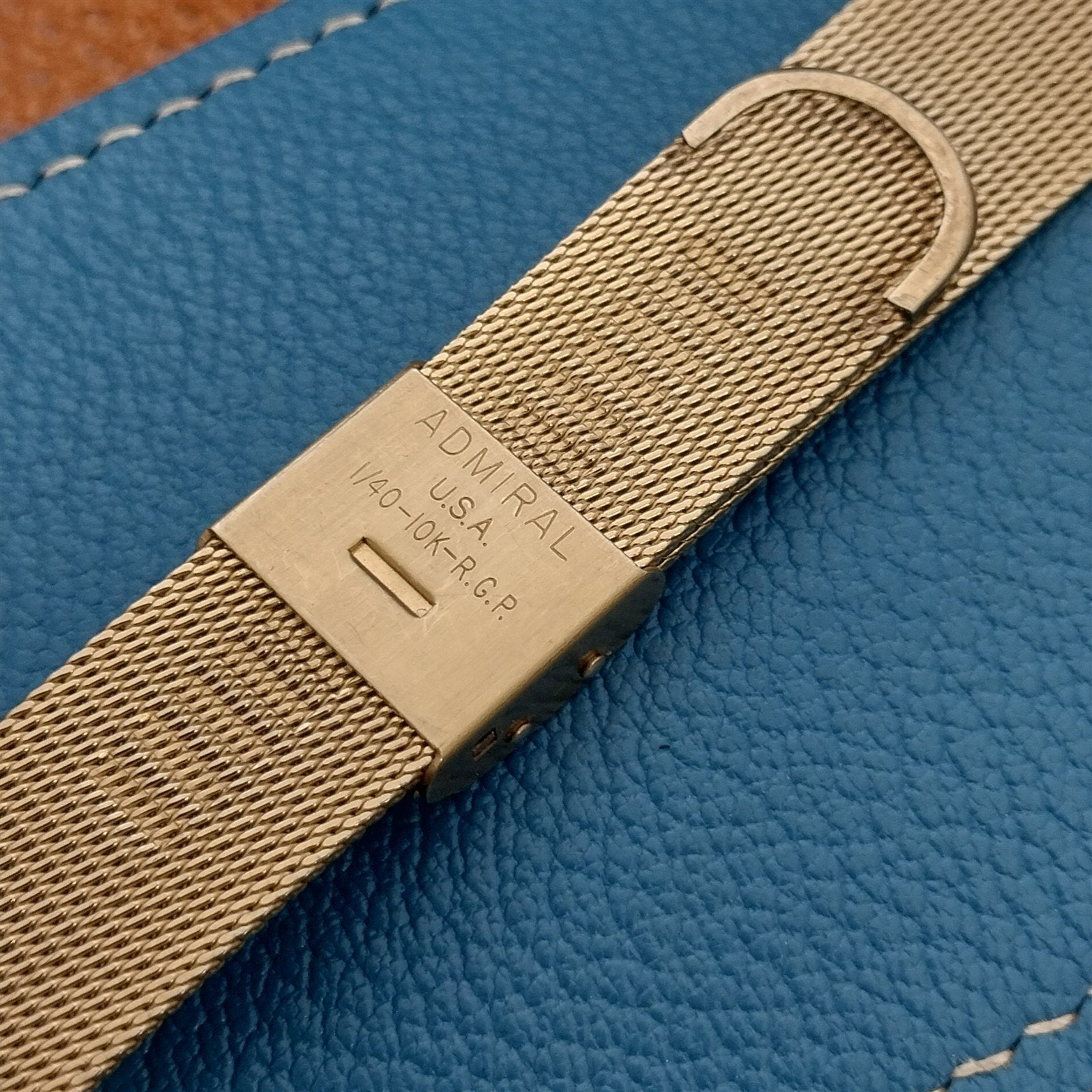 Vintage Hamilton 20mm Admiral Yellow Gold rgp Classic Mesh nos Unused Watch Band