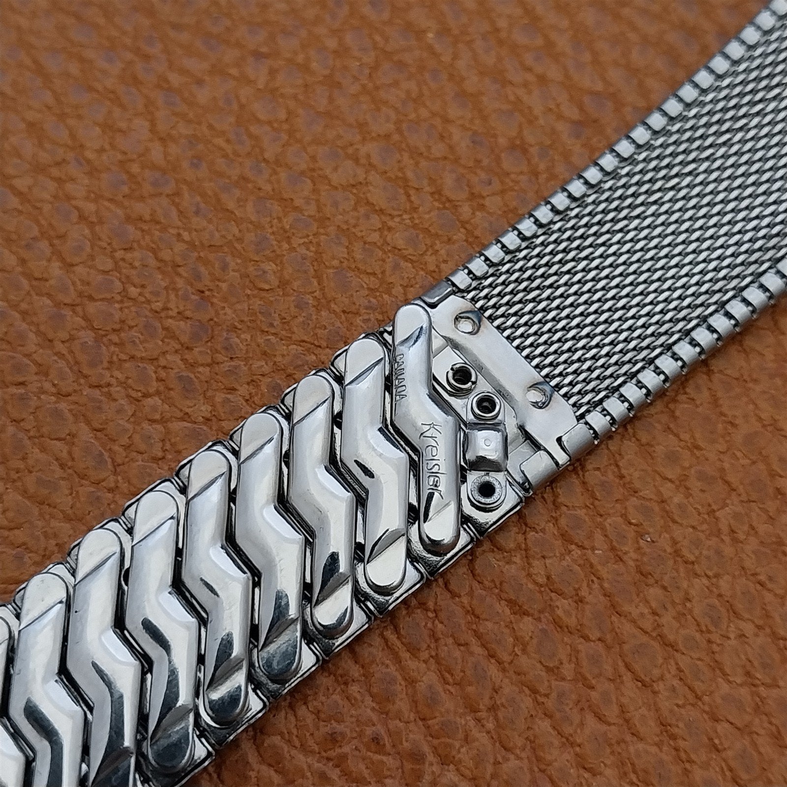 17.3mm Stainless Steel Kreisler Canada Classic Unused 1960s Vintage Watch Band