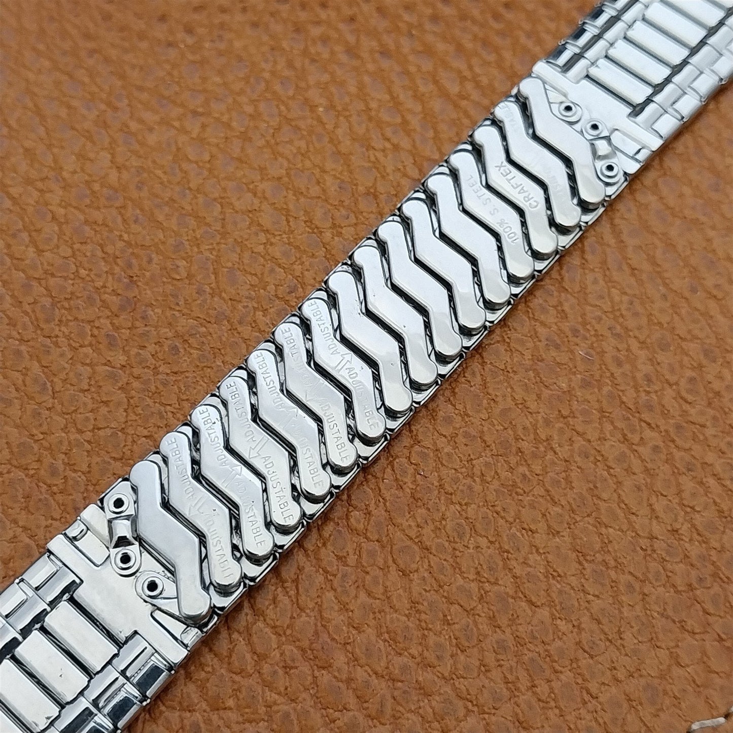 Vintage 17.2mm Stainless Steel Classic 1960s Expansion Craftex Unused Watch Band
